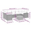 vidaXL Patio Sofa Set with Cushions Outdoor Furniture 8 Piece Poly Rattan - Gray - 3 of 4
