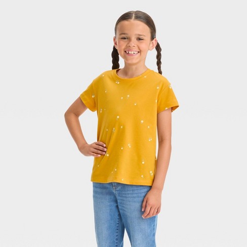 Girls mustard yellow shirt sale