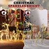 Syemin Decorative Holiday Scene Props Christmas Wall Decor 3pcs 2.4FT Family Courtyard Elk Decor Indoor Outdoor Holiday Displays, Gold, 4"*18"*28.5" - 4 of 4