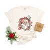 Simply Sage Market Floral Santa Garment Dyed Tee - 3 of 4