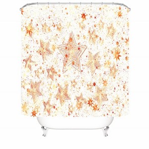Star Watercolor Shower Curtains for Bathroom Waterproof Fabric Bath Curtain Durable Soft Stylish Bathroom Decor 72x72 Inch - 1 of 1