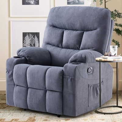 Mewoofun Sofas Small Recliner Chair for Home Living Room, Bedroom, Indoor Sofas for Adults, Gray,33.5"*28.9"*40.9"