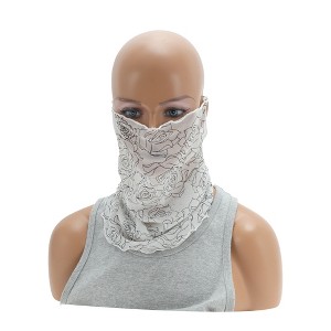 Unique Bargains Rose Print Earloop Neck Gaiter 1 Pc - 1 of 4
