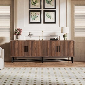 APRILSOUL66.00"Functional 4-Door TV Cabinet ¨C 2 Storage Spaces, Adjustable Shelves, Ideal for Living Room Organization - 1 of 4