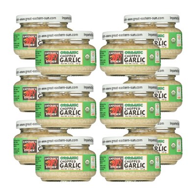 Emperor's Kitchen Organic Chopped Garlic - Case of 12/4.5 oz