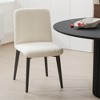 Wooakway 2 Black Dining Chairs Wood Legs Slanted Back Wide Seat 23" x 32" for Living Dining Room - 3 of 4