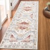 Faux Wool Vintage Diamond Pattern Area Rug Machine Washable Foldable Ultra Thin Non Slip Stain Resistant Pet Friendly Carpet - 4 of 4