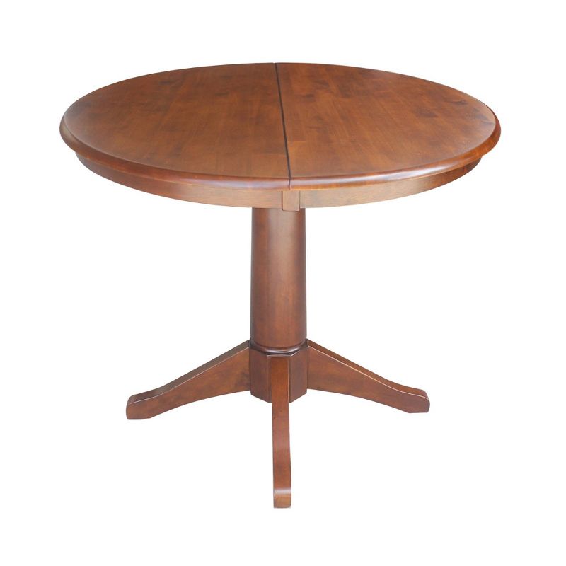 36" Magnolia Round Top Dining Table with 12" Leaf - International Concepts, 3 of 7