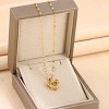 Boersma Double-Layer Love Necklace for Women – Elegant Metal Pendant with Sparkling Rhinestones, Fashion Jewelry for Daily Wear - 3 of 4