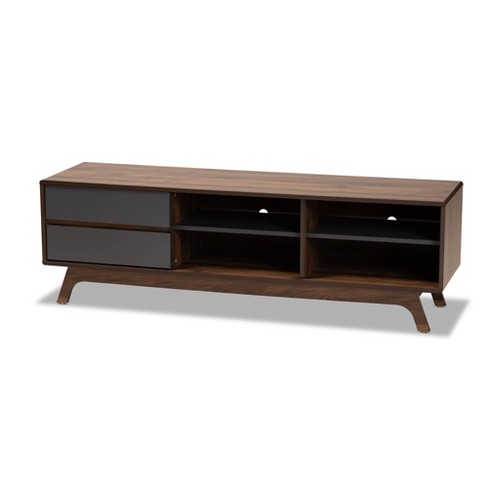 2 Drawer Koji Two toned Wood Tv Stand For Tvs Up To 65