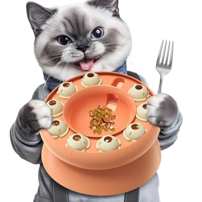 KADTC Cat Weight Loss Bowl, Slow Feeder & Treat Dispensing Puzzle Toy
