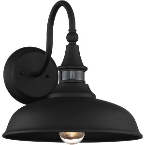 John Timberland Gough Rustic Industrial Farmhouse Outdoor Barn Light Fixture Texturized Black Dusk To Dawn Motion Sensor Dark Sky 12 1/2" for Exterior - 1 of 4