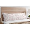 Sweet Jojo Designs Girl Body Pillow Cover (Pillow Not Included) 54in.x20in. Botanical Pink and White - 2 of 4