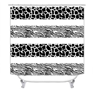 Zebra Stripes Pattern Shower Curtains for Bathroom Waterproof Fabric Bath Curtain Durable Soft Stylish Bathroom Decor 72x72 Inch - 1 of 1
