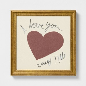 9"x9" I Love You Heart Wall Art - Threshold™ designed with Studio McGee - 1 of 3