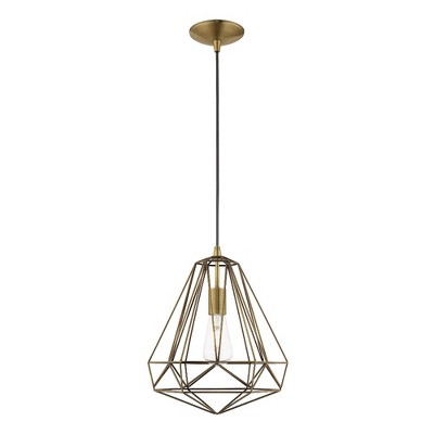 Livex Lighting Knox 1 - Light Pendant in  Antique Brass