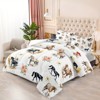 Wikineon Horse Comforter Set - Queen Size Soft Bed Set for All Seasons, 3 Pieces Horse and Flowers Print Bedding, 1 Comforter and 2 Pillowcases - 2 of 4