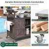 YOOCOZZ Outdoor 100% Fir Wood Rolling Kitchen Island & Grill Bar Cart with Stainless Steel Top and Ample Storage Space - 4 of 4