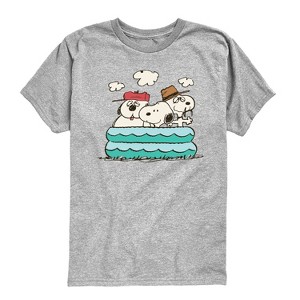 Boys' - Peanuts - Snoopy Sibling Pool Short Sleeve Graphic T-Shirt - 1 of 4