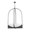 Devon 8-Light Matte Black Steel Chandelier with Waterglass Diffuser - 32" Wide, Dimmable - 2 of 4