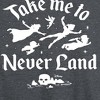 Women's Disney Peter Pan Graphic Racerback Tank - Heather Charcoal - X-Large - 2 of 4