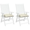 vidaXL Oxford Fabric Chair Cushions in Cream White - Durable, Lightweight and Easy-to-Clean Seat Pillows for Outdoor Chairs - 15.7"x15.7"x2.8" - 4 of 4