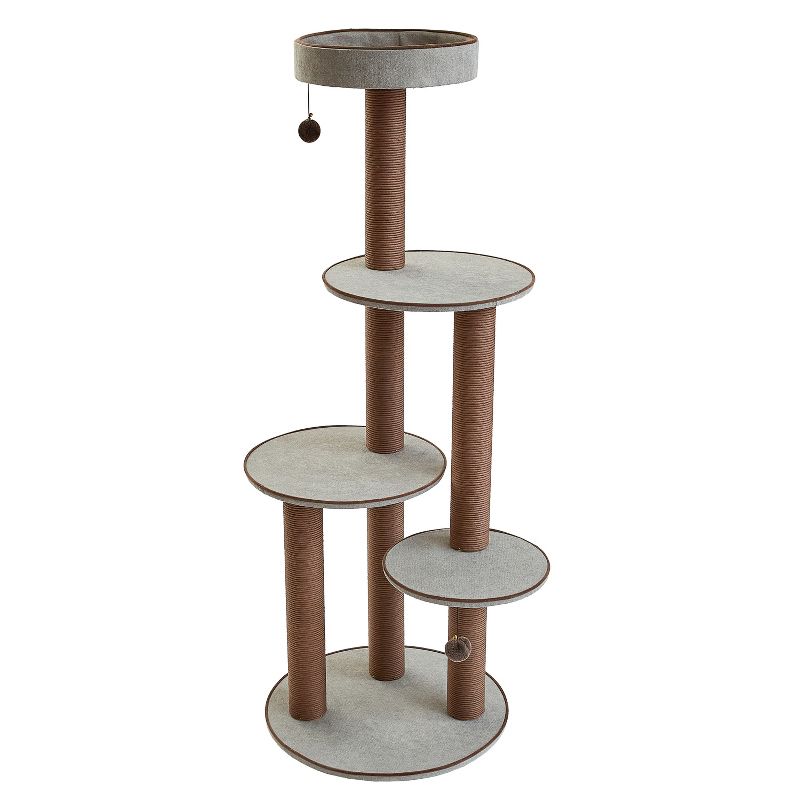 Two by Two Bloomfield - Gray Scratching Post Cat Furniture - 59.3 in. Tall, 3 of 17