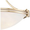Possini Euro Design Deco Warm Brass Pendant Chandelier 24 1/4" Wide Modern White Marbled Bowl Glass 5-Light Fixture for Dining Room Kitchen Island - 3 of 4