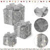 Set of 3 Christmas Lighted Gift Boxes, Pre-Lit Gift Present Boxes with Ribbons and Bows - 3 of 4