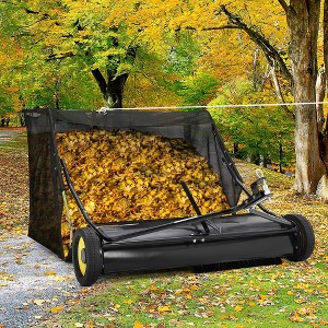 Tow Behind Lawn Sweeper, 50 Inch Pull Behind Leaf Collector with 26 Cu. Ft. Capacity for Yard and Farm - 1 of 4