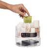 Acrylic Cosmetic Organizer-Round Makeup Brush Holder,  Clear Storage Cup Containers with 6 Compartments, Compact, Space-Saving Beauty Organizer - 2 of 4