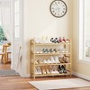 SUGIFT 4 Tier Bamboo Shoe Rack - image 2 of 4