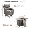 Gymojoy 5 Pieces Outdoor 6 Inch Sofa Swivel Chair with Fire Pit Table - 2 of 4