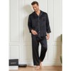 SilkSilky Men's Luxurious Silk Lapel Pajama Set - 3 of 4