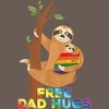 Adult Design By Humans Free Dad Hugs Rainbow Sloth Pride By KangThien Racerback Tank Top - 2 of 2
