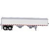 Covered Grain Trailer White with Silver Tarp 1/87 (HO) Scale Plastic Model Car by HO Logistics - 3 of 4