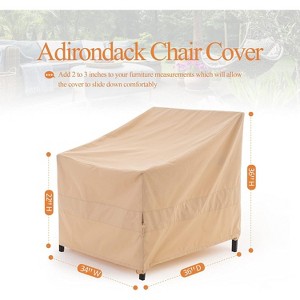Waterproof Outdoor Patio Chair Covers - Beige - 2Packs - Dancing Garden Collection - 1 of 4
