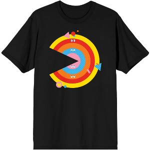 PacMan Reverse Art Men's Black Tshirt - 1 of 2