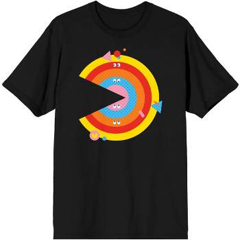 PacMan Reverse Art Men's Black Tshirt