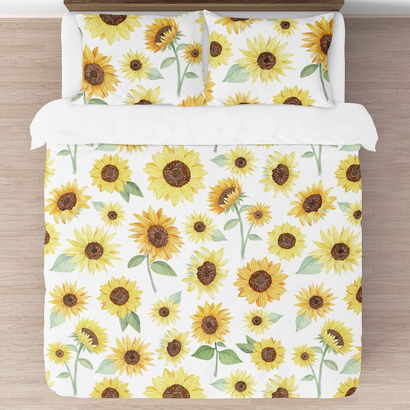 3pc Sunflower Full/Queen Kids&#39; Comforter Bedding Set - Sweet Jojo Designs, 3 of 8