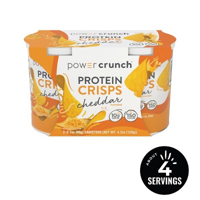 Power Crunch Crisps Protein Chips - Cheddar - 2.1oz/2ct