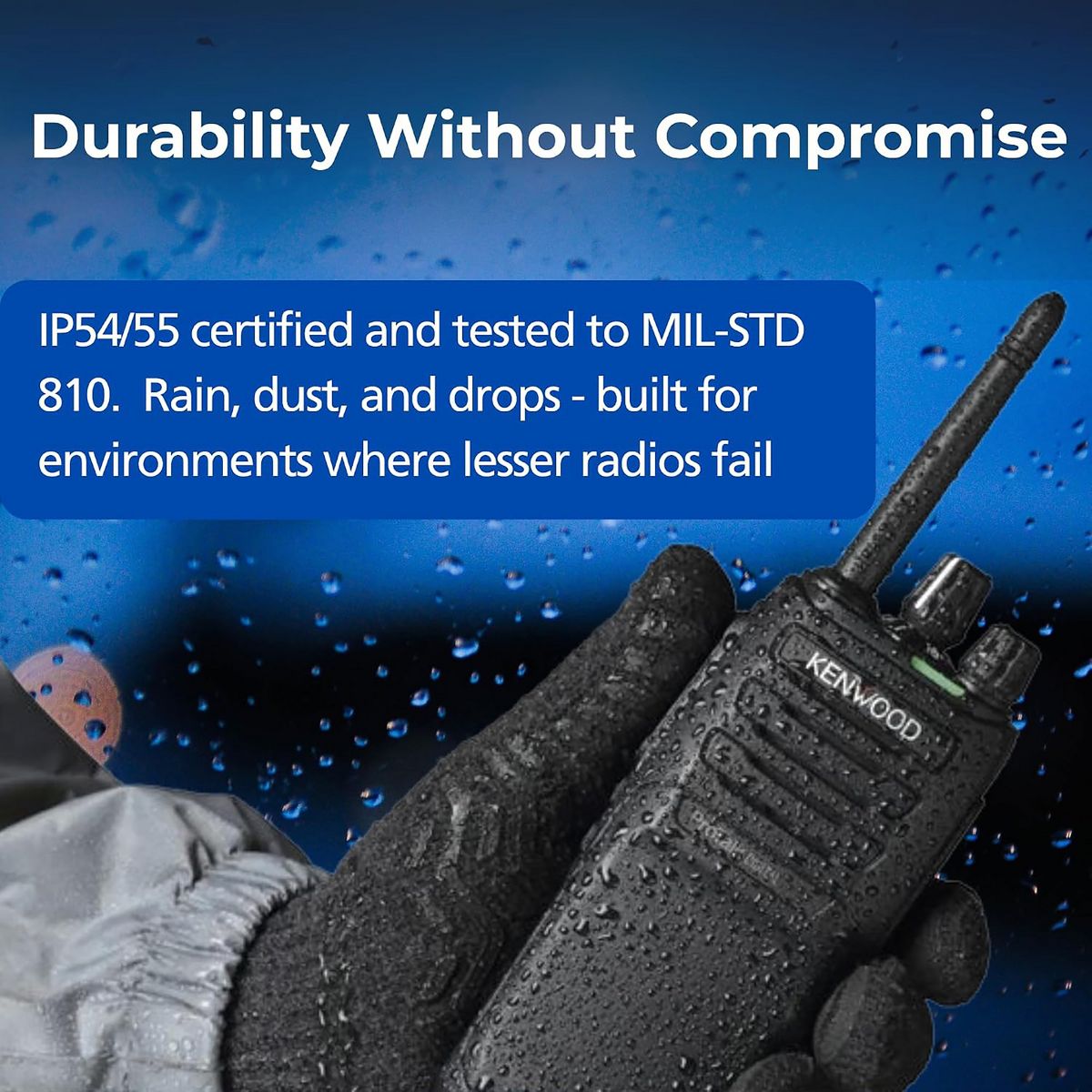 KENWOOD® ProTalk® NX-P1302AUK 2-Watt 64-Channel Analog UHF Two-Way Radio - thumbnail 2