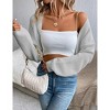 Women's Lightweight Shrug Sweater for Dresses & Tops Long Sleeve Open Front Knit Crop Bolero Cardigan - 3 of 4