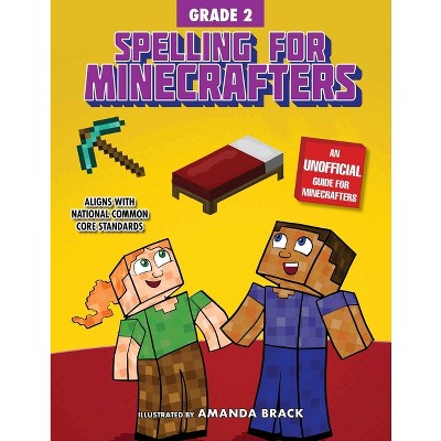 Spelling for Minecrafters: Grade 2 - by  Sky Pony Press (Paperback)