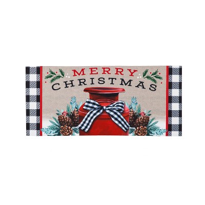 Evergreen Merry Christmas Milk Can Sassafras Switch Mat