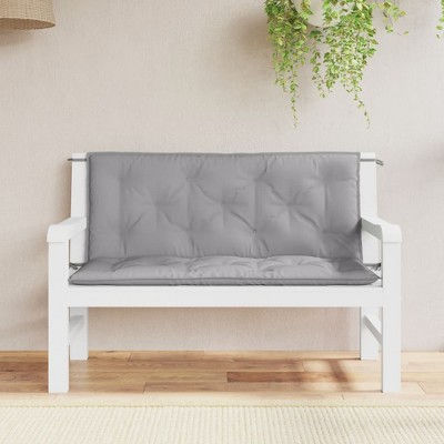 vidaXL Garden Bench Cushions 2pcs Gray 47.2"x19.7"x2.8" Oxford Fabric