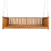 YOOCOZZ Wood Patio Minimalist Twin Size Porch Swing Bed with Ropes - 3 of 4