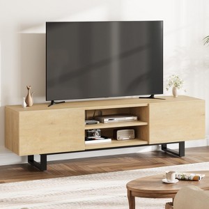 WhizMax TV Stand for 65-80", Entertainment Center with 2 Drawers and Heavy Duty Support Leg, Wooden Media Cabinet TV Console Table - 1 of 4