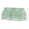 6' x 3' x 3' Portable Greenhouse, Garden Hot House with Two PE/PVC Covers and 2 Roll Up Windows - 3 of 4