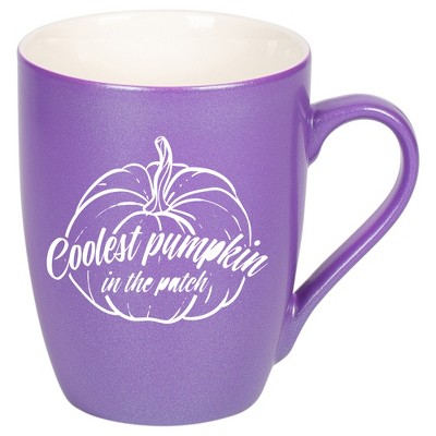 Elanze Designs Coolest Pumpkin In The Patch Passion Purple 10 ounce New Bone China Coffee Cup Mug